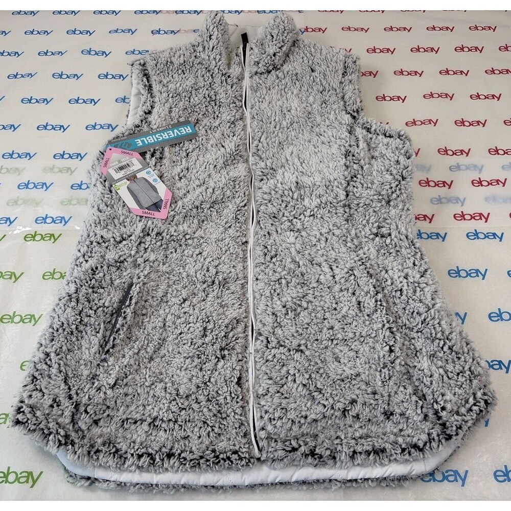 Free Country Reversible Vest Womens Quilted Full Zip Size Small